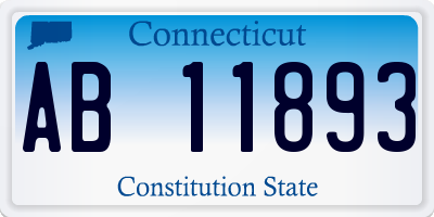 CT license plate AB11893