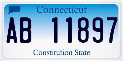 CT license plate AB11897