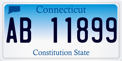 CT license plate AB11899