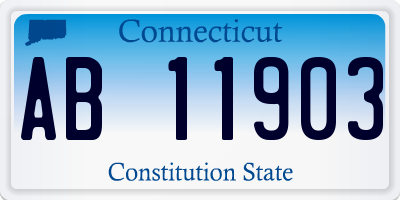 CT license plate AB11903