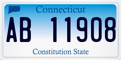 CT license plate AB11908