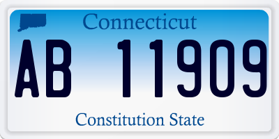 CT license plate AB11909