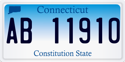 CT license plate AB11910