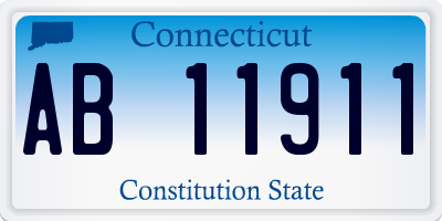 CT license plate AB11911