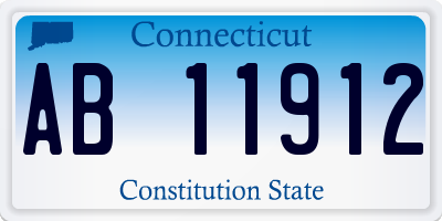 CT license plate AB11912