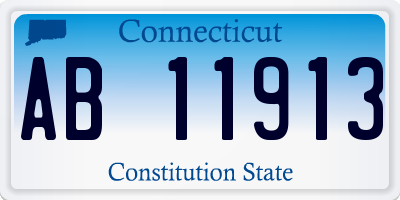 CT license plate AB11913