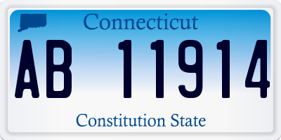 CT license plate AB11914