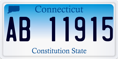 CT license plate AB11915