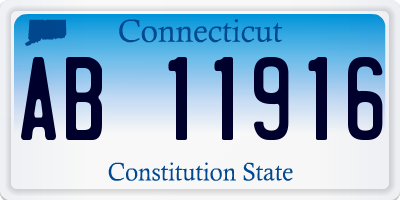 CT license plate AB11916