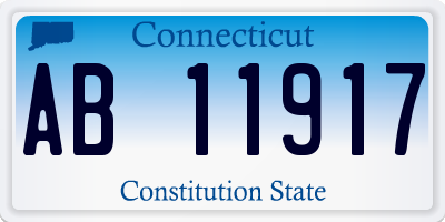 CT license plate AB11917