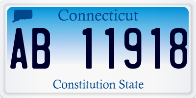 CT license plate AB11918