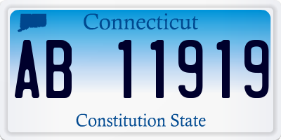 CT license plate AB11919