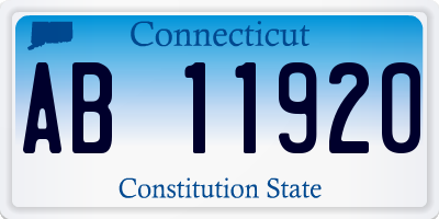 CT license plate AB11920