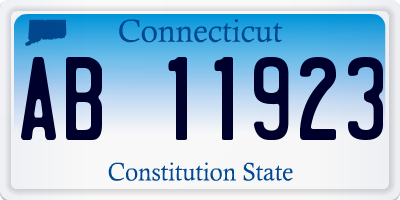 CT license plate AB11923