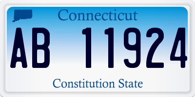 CT license plate AB11924