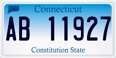 CT license plate AB11927