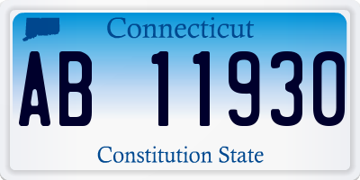 CT license plate AB11930