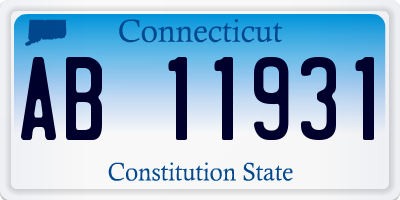 CT license plate AB11931