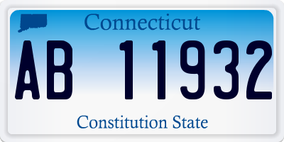 CT license plate AB11932