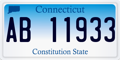 CT license plate AB11933