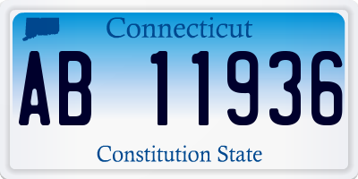 CT license plate AB11936