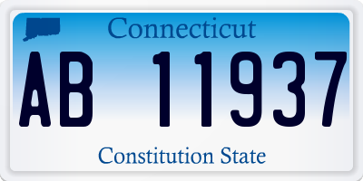 CT license plate AB11937