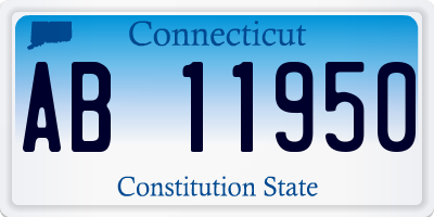 CT license plate AB11950