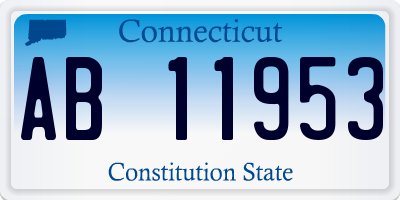 CT license plate AB11953