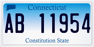 CT license plate AB11954