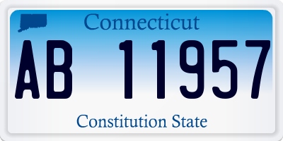 CT license plate AB11957