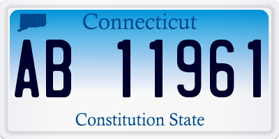 CT license plate AB11961