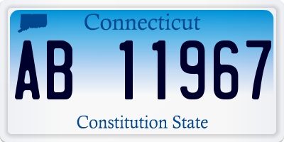 CT license plate AB11967