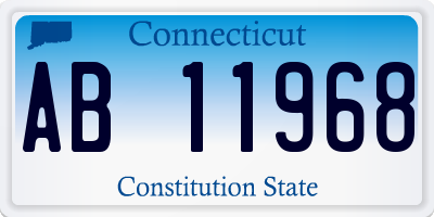 CT license plate AB11968