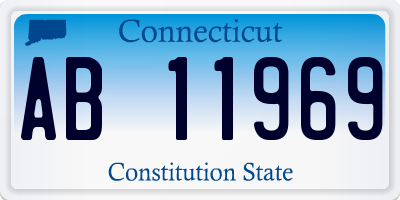 CT license plate AB11969