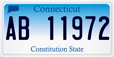 CT license plate AB11972