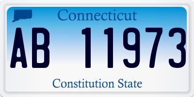 CT license plate AB11973