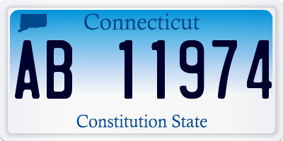 CT license plate AB11974