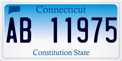 CT license plate AB11975