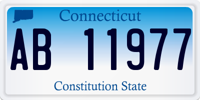 CT license plate AB11977