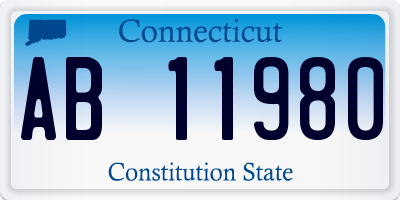 CT license plate AB11980