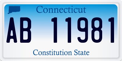 CT license plate AB11981