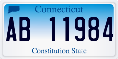 CT license plate AB11984