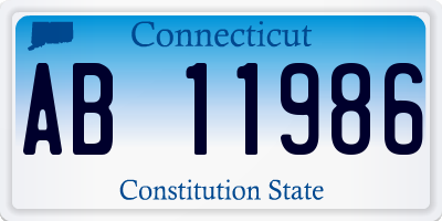 CT license plate AB11986