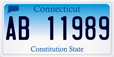 CT license plate AB11989