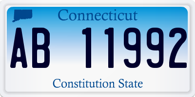 CT license plate AB11992