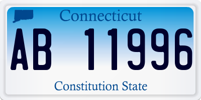 CT license plate AB11996