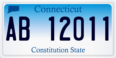 CT license plate AB12011