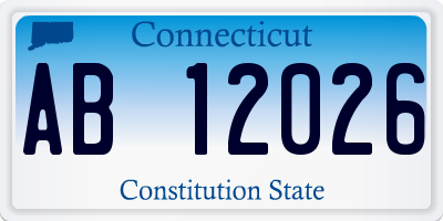 CT license plate AB12026