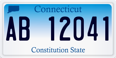 CT license plate AB12041