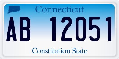 CT license plate AB12051